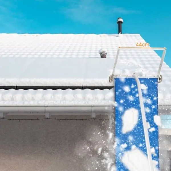 Snöraka för tak, 148x50x28 cm, Silverblå