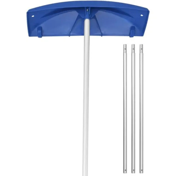 New Snöraka för tak/Taksnöskrapa - Teleskopisk - PP-plastblad 60 cm - Räckvidd 1,18–5,55 m - Med hjul - Halkfritt handtag - Lätt - För snö och löv Snöborttagning