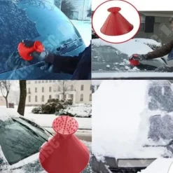 Discount Snöskrapa - TD® - Magisk Kon - Diameter 14,5 cm - Färg Röd - Praktisk och Hållbar Snöborttagning