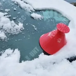 Discount Snöskrapa - TD® - Magisk Kon - Diameter 14,5 cm - Färg Röd - Praktisk och Hållbar Snöborttagning