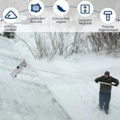 Best Snöskyffel, 160-610 cm, Silver Snöborttagning