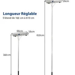 Best Snöskyffel, 160-610 cm, Silver Snöborttagning