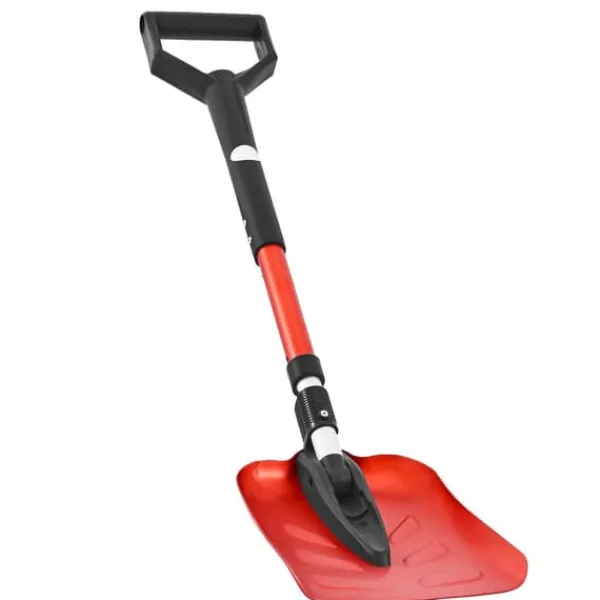 Hot Snöskyffel - Hopfällbar - Blad 22 cm - Justerbar längd 91–102 cm - D-handtag - Lätt aluminiumlegering - Ergonomisk Snöborttagning