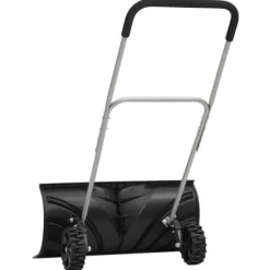 vidaXL Snöskyffel - - Stålblad - Utdragbart handtag - Dimensioner 66x33 cm - Antiglids hjul
