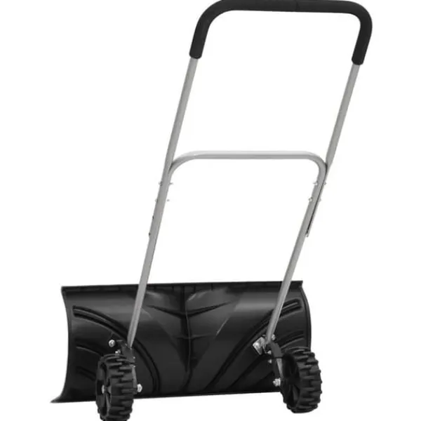 vidaXL Snöskyffel - - Stålblad - Utdragbart handtag - Dimensioner 66x33 cm - Antiglids hjul