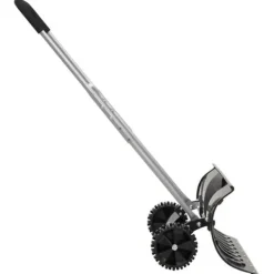 vidaXL Snöskyffel - - Stålblad - Utdragbart handtag - Dimensioner 66x33 cm - Antiglids hjul