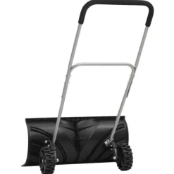 Sale Snöskyffel med utdragbart handtag svart 66 cm stålblad Snöborttagning