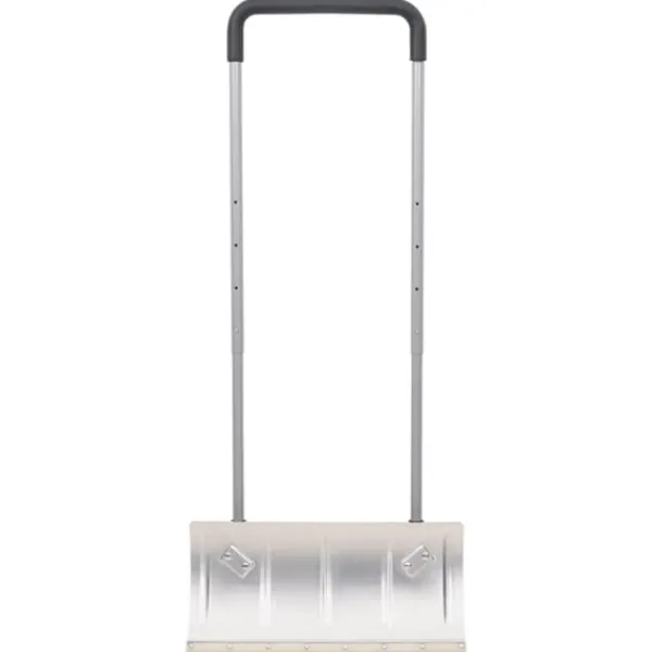 vidaXL Snöskyffel med utdragbart handtag silver 61 cm stålblad