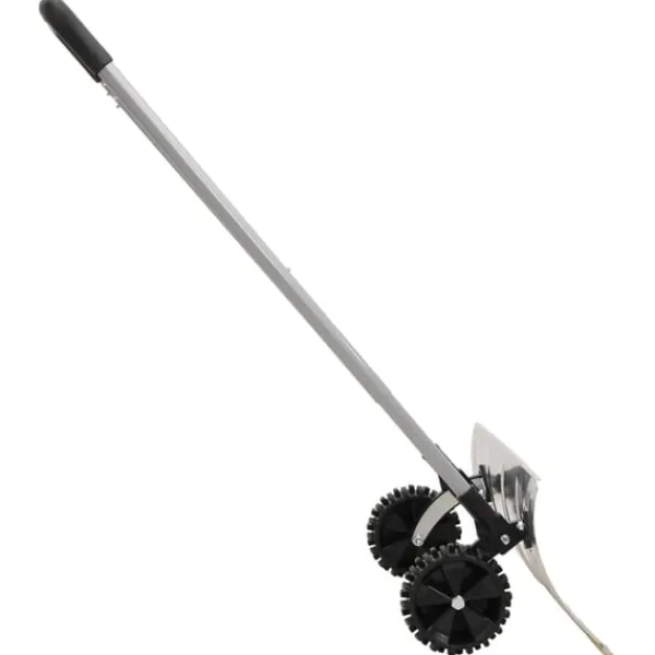 vidaXL Snöskyffel med utdragbart handtag silver 61 cm stålblad