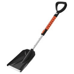Snöskyffel och snöborste 87x107 cm svart, teleskopisk, plast