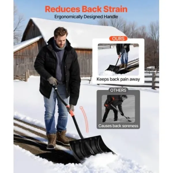 Best Snöskyffel, 140x42 cm, Svart, Aluminiumblad Snöborttagning