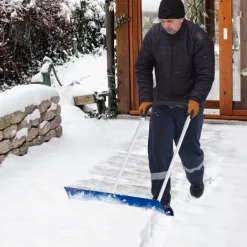 Discount Snöskyffel, 37,5x31,5-15x38,5-47, Blå Snöborttagning