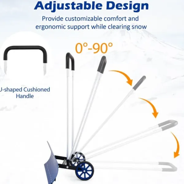 Discount Snöskyffel, 37,5x31,5-15x38,5-47, Blå Snöborttagning