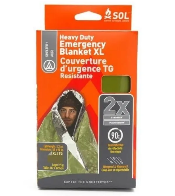 Hot SOL HEAVY DUTY EMERGENCY BLANKET XL, nödfilt kraftig Beredskapsplaner