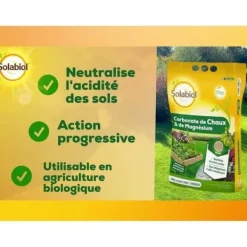 SOLABIOL SOCHAUX10 Kalcium- och magnesiumkarbonat 10 kg, effektiv