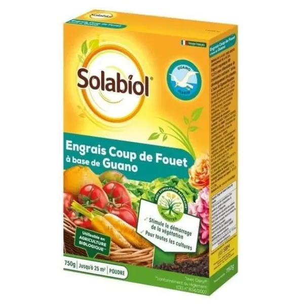 SOLABIOL SOGUA750N Boost-gödselmedel baserad på Guano Marin - 12 X 750g