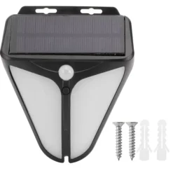 Solar Alarm Lampa Vattentät Människokropp Induktionsljus för Utomhusgård Gårdslager Staket