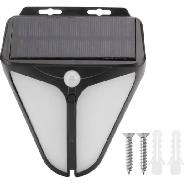 Solar Alarm Lampa Vattentät Människokropp Induktionsljus för Utomhusgård Gårdslager Staket