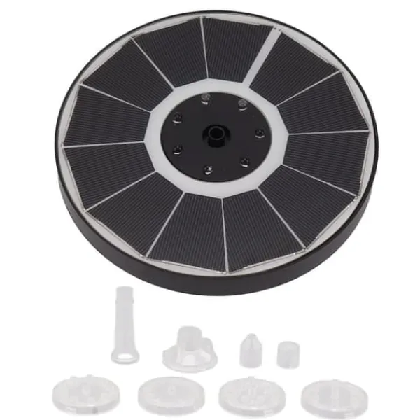Clearance Solar fontänljus med 8 munstycken 3,5W 900mAh Färgstarka kraftfulla solfågelbadfontäner för fågelbadträdgård Genomskinligt munstycke Fontäner & Dammar