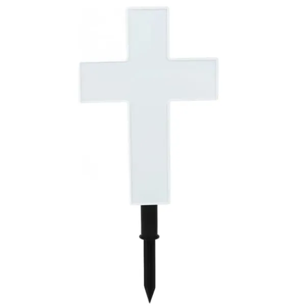 Discount Solar LED Cross Lights for Graveside Memorial - Garden Grave Marker Decor Trädgårdsprydnader