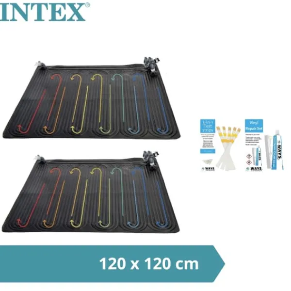 Online Solar Mats - Intex - 2x Solar Mats & WAYS Reparationsset och testremsor Pool- & Spatillbehör