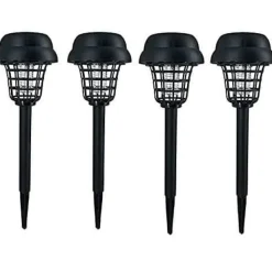 Solar myggdödare lampor för trädgård, gräsmatta, solenergi LED-ljus, insektsmedel (4 Moss Killer lampor[H2303]