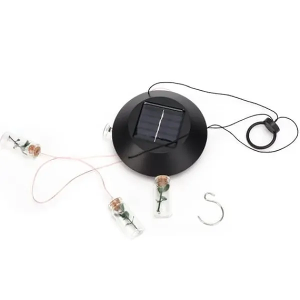 Outlet Solar Power LED Färgglad Windbell Lamp Wishing Bottle Wind Chimes Dekor för Trädgård Vinddekoration