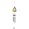 Solar Wind Chime Ljus Dekorativ Uteplats Lampa Järn Art Gift