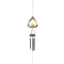 Solar Wind Chime Ljus Dekorativ Uteplats Lampa Järn Art Gift