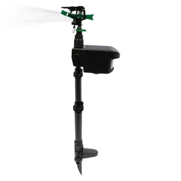 New Solardriven djurskrämma - Rörelsesensor vattenspridare - Automatisk - Timer 10/20/30 min - 3–8 bar - För kranvatten - 4 batterier - Svart Insektsmedel & Djuravvisande Medel