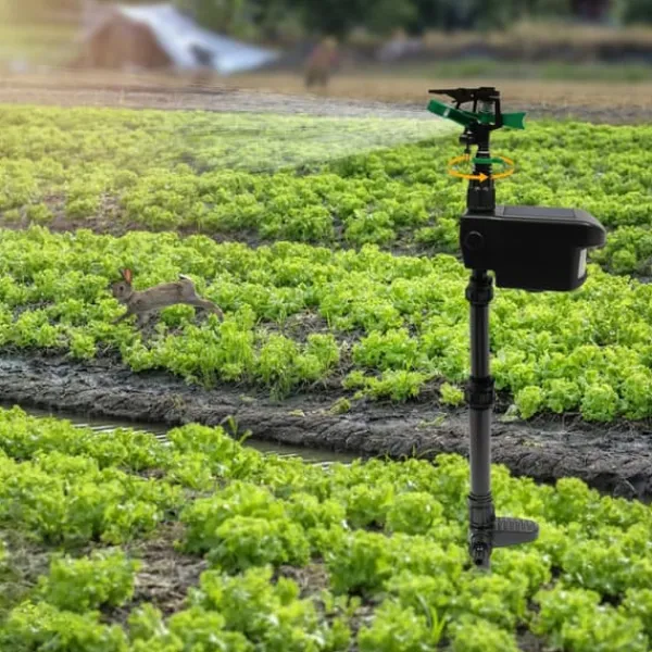 New Solardriven djurskrämma - Rörelsesensor vattenspridare - Automatisk - Timer 10/20/30 min - 3–8 bar - För kranvatten - 4 batterier - Svart Insektsmedel & Djuravvisande Medel