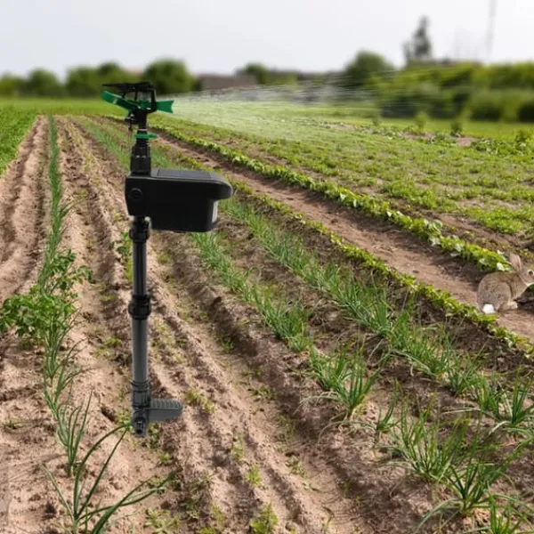 New Solardriven djurskrämma - Rörelsesensor vattenspridare - Automatisk - Timer 10/20/30 min - 3–8 bar - För kranvatten - 4 batterier - Svart Insektsmedel & Djuravvisande Medel