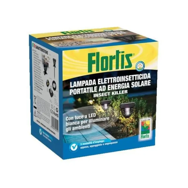 New SOLARDRIVEN INSEKTDRAPANDE LAMP FLORTIS Insektsmedel & Djuravvisande Medel