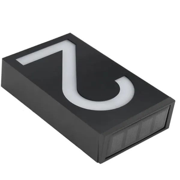 Solcellsdriven LED-adressnummerskylt för utomhusbruk (nummer 2)