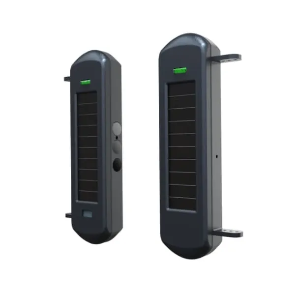 New Solcellsdriven trådlös strålsensor, 800m överföringsområde, 100m detektionsområde Sensorer Till Säkerhetssystem