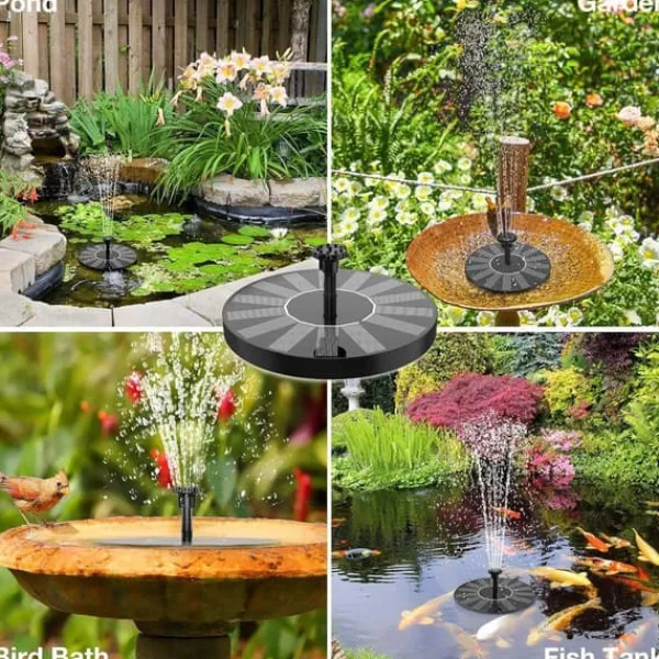 Sale Solcellsfontän – Solcellsdriven Fontän för Fågelbad 16cm Fontäner & Dammar