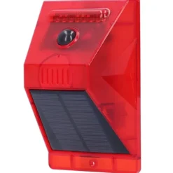 Solcellslarmlampa 129db Rörelsesensor Djuravskräckare med Fjärrkontroll för Gård/Orchard Säkerhetslampor