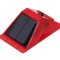 Solcellslarmlampa 129db Rörelsesensor Djuravskräckare med Fjärrkontroll för Gård/Orchard Säkerhetslampor