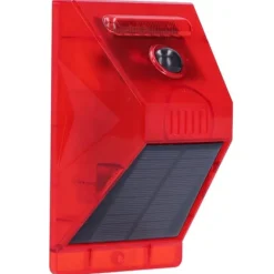 Solcellslarmlampa 129db Rörelsesensor Djuravskräckare med Fjärrkontroll för Gård/Orchard Säkerhetslampor