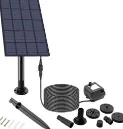 New Solcellsmonterad fyrkantig delad fontän utomhusgård stenvattenvisningsdekoration Fontäner & Dammar