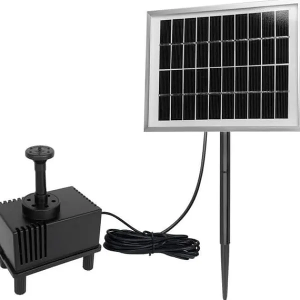 Discount Solcellspump - YUENFONG - 5W - Flöde 280 L/h - Panel 16 cm - 4 spraylägen Fontäner & Dammar