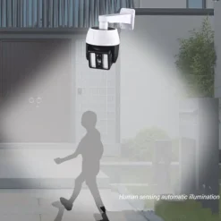 Outlet Soldriven falsk säkerhetskamera med blinkande rött LED-ljus Simulerad övervakningskamera med fjärrkontroll för utomhusvarning nattetid Falska Övervakningskameror