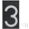 Soldriven LED-nummerskylt för utomhushus, hotell, butik - Lys upp din adress