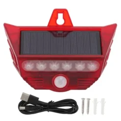 Sale Soldriven utomhusrörelsesensorlarm med fjärrkontroll och USB-laddning Säkerhetslampor