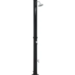 Soldusch i PVC med solenergi - Utedusch för trädgård | Färg: Svart | Storlek: 220 cm | Volym: 20 L