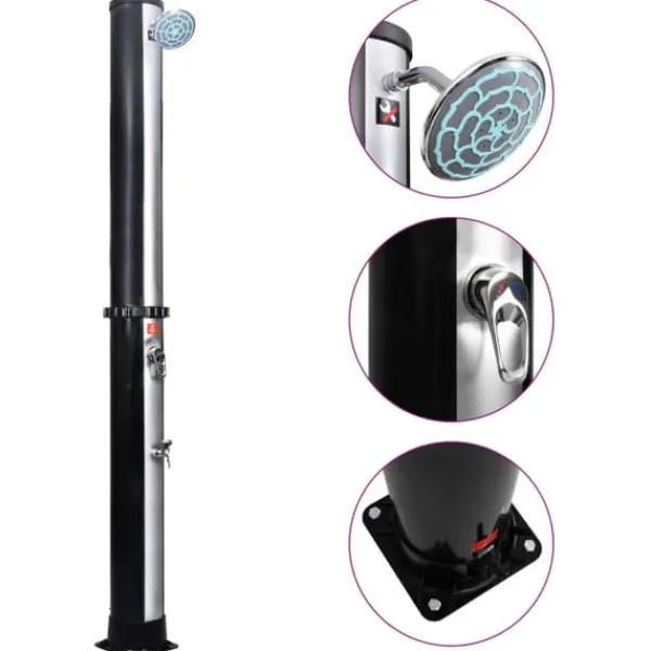 Discount Soldusch med duschhuvud och kran 40 L Spa & Utomhusbad