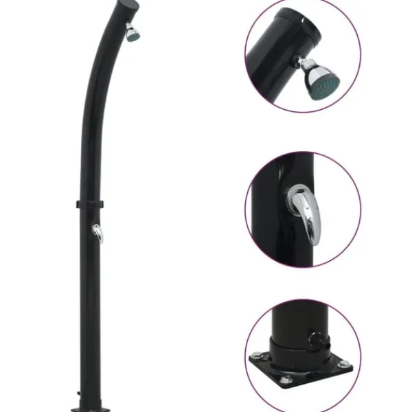 vidaXL Soldusch svart 214 cm 20 L