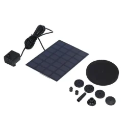 Solfontän Multifunktionell soldriven flytande fontän för fågelbaddamm Pool Fish Tank 7V 2,5W
