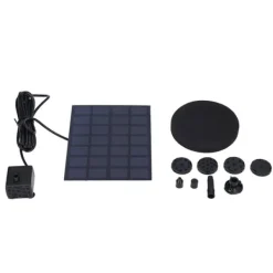 Solfontän Multifunktionell soldriven flytande fontän för fågelbaddamm Pool Fish Tank 7V 2,5W