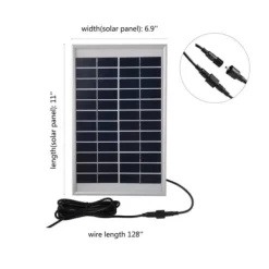 Discount Solpump, 5W solenergi, 250 L/h flödeshastighet, 60 cm spruthöjd Fontäner & Dammar